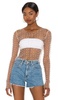 Look and Glisten Pearl Mesh Top