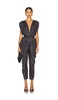 Square Sleeve Waterfall Jumpsuit