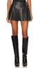 Faux Leather Buckle Mini Skort