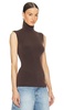 Slim Fit Sleeveless Turtleneck Top