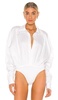 Oversized Boyfriend Shirt Bodysuit