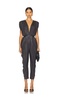 Square Sleeve Waterfall Jumpsuit