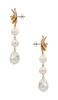 Pearl And Flower Earrings