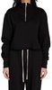 haley crop half zip pullover sweater in jet black