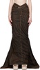 SSENSE Exclusive Brown Denim Maxi Skirt