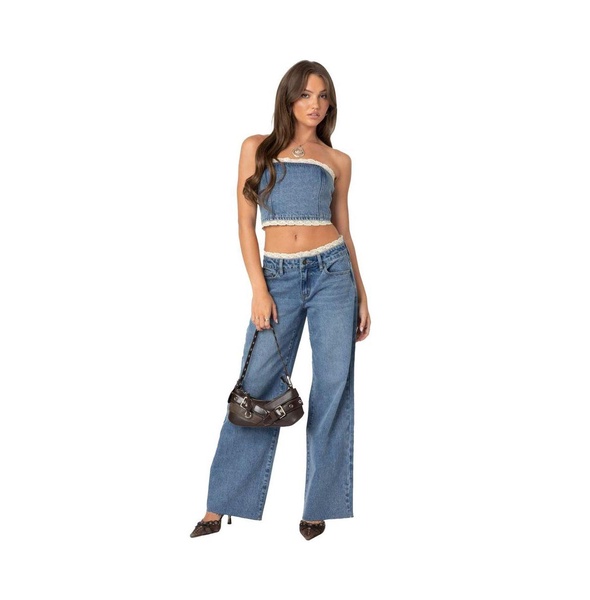 Women's Karlie Lace Trim Jeans