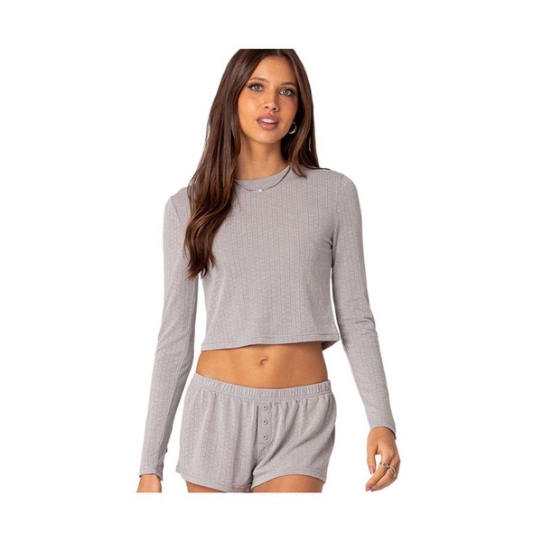 Women's Homey pointelle long sleeve t shirt