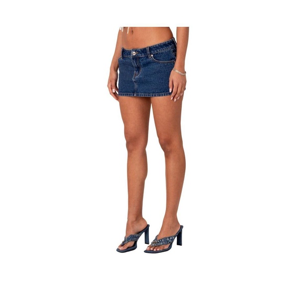 Women's Denim Low Waist Micro Mini Skirt