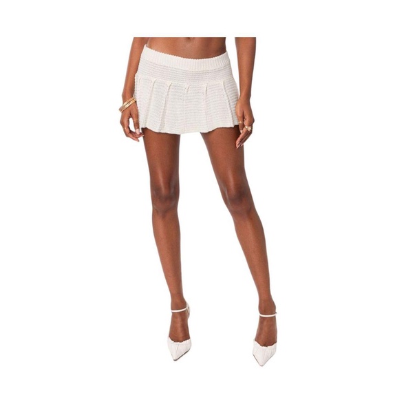 Women's Kiera Pleated Knit Mini Skirt