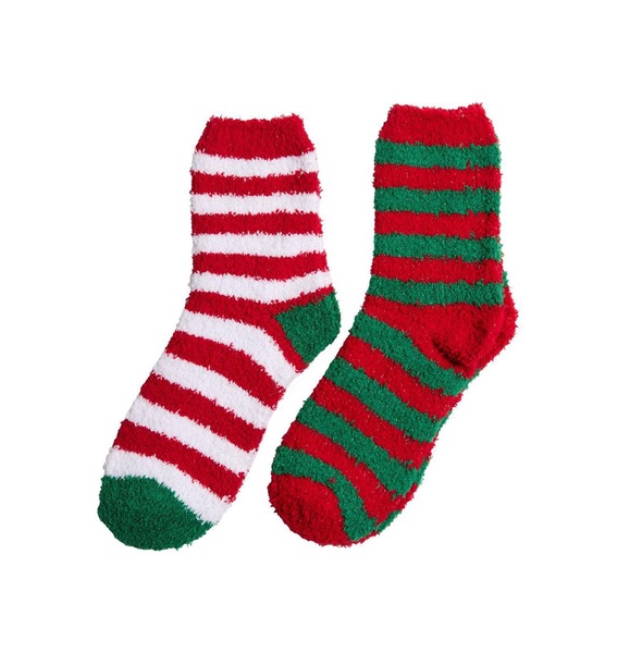 COZY STRIPED SOCKS TWO PACK