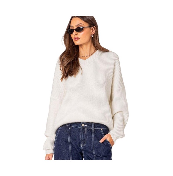 Women's Denny oversized v neck sweater