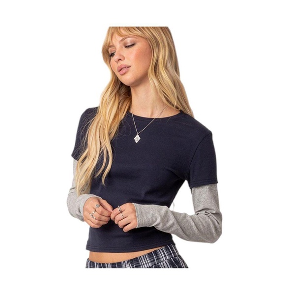 Women's Mood layered long sleeve t shirt