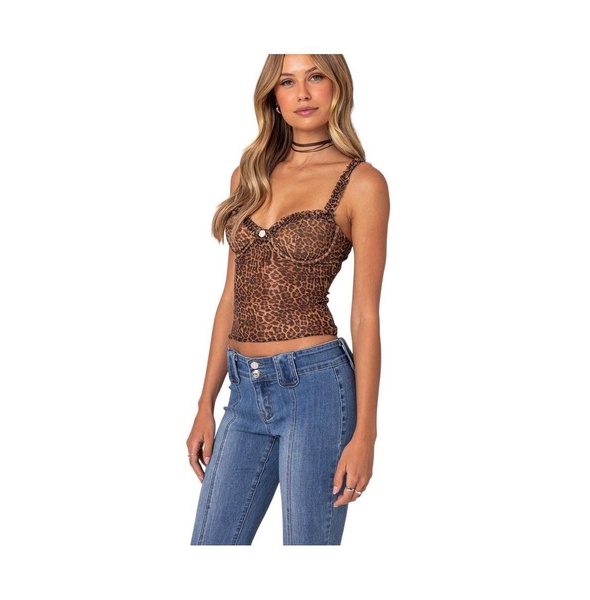 Women's Lidia Sheer Mesh Bra Top