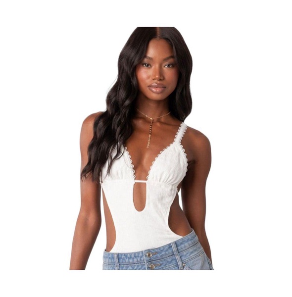 Women's Textured Cut Out Bodysuit