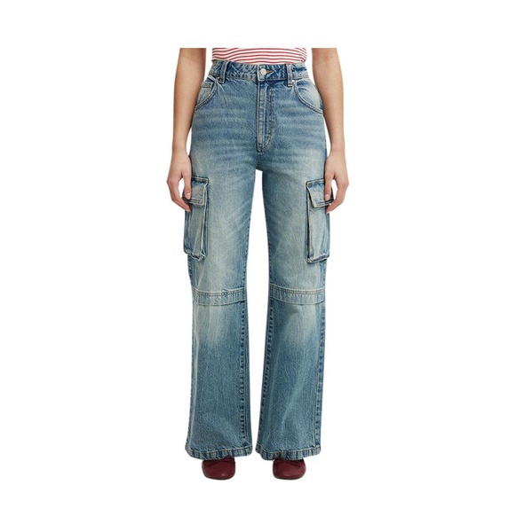 Women's Curvy Cargo Wide Jean