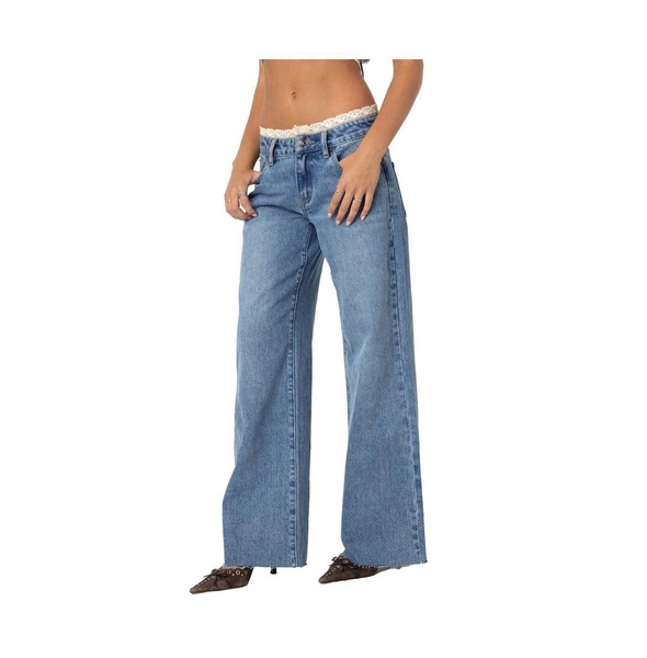 Women's Karlie Lace Trim Jeans