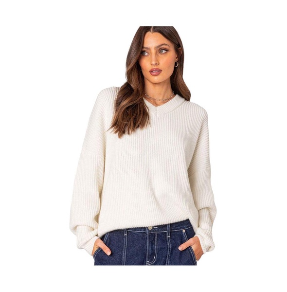 Women's Denny oversized v neck sweater