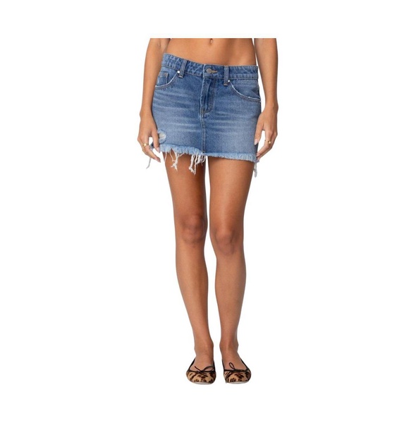 Women's Tomi Distressed Denim Mini Skirt