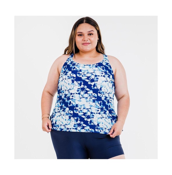 Plus Size Maya Tankini Swim Top With Removable Cups