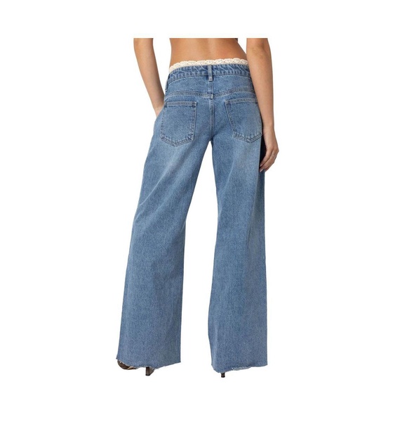 Women's Karlie Lace Trim Jeans