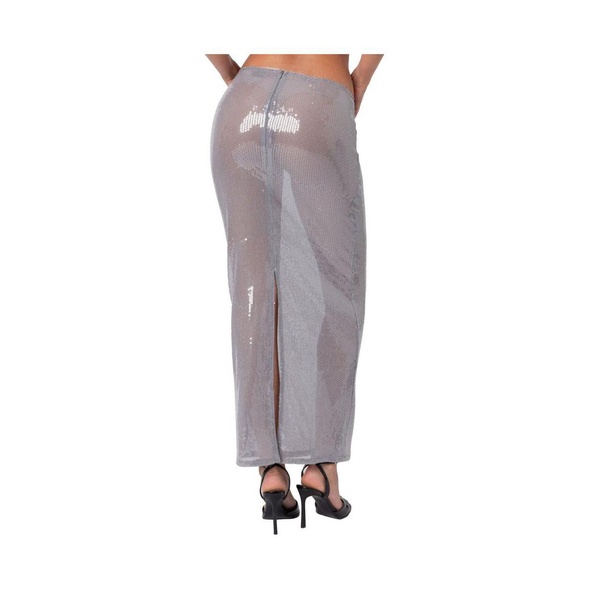 Women's Riki sheer sequin maxi skirt