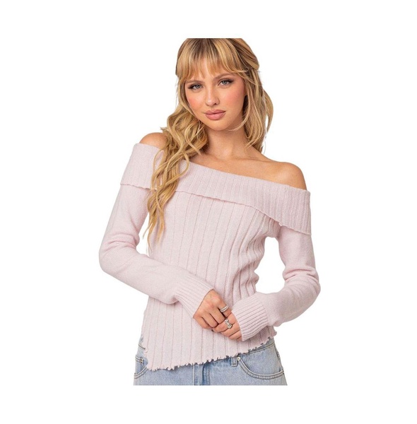 Women's Sonya fold over knit sweater top