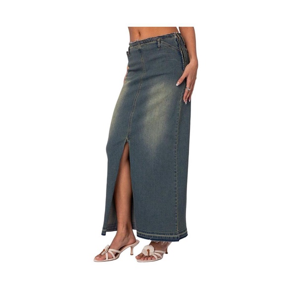 Women's Lexy Washed Denim Maxi Skirt