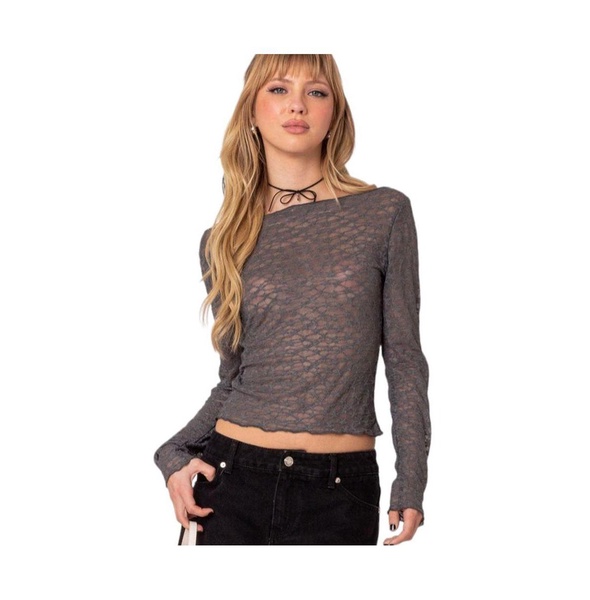 Women's Leony sheer lace top