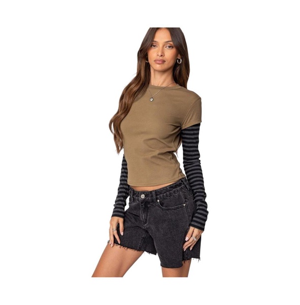 Women's Eliana Layered Long Sleeve T Shirt