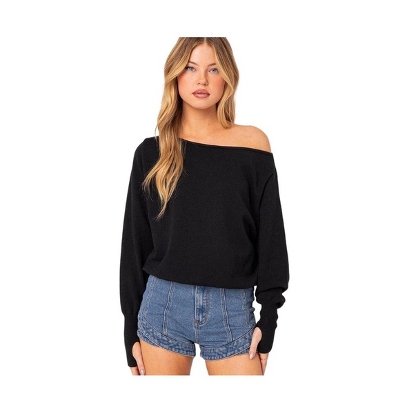 Women's Off Shoulder Oversized Sweater