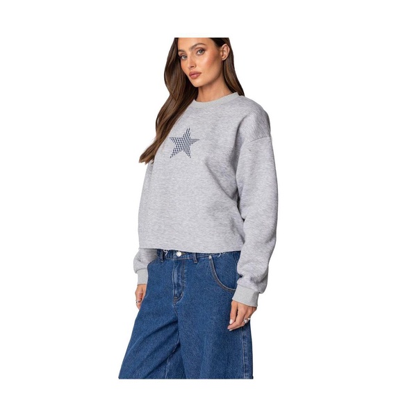 Women's Gingham Star Sweatshirt