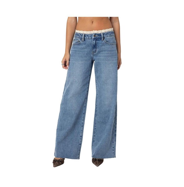 Women's Karlie Lace Trim Jeans