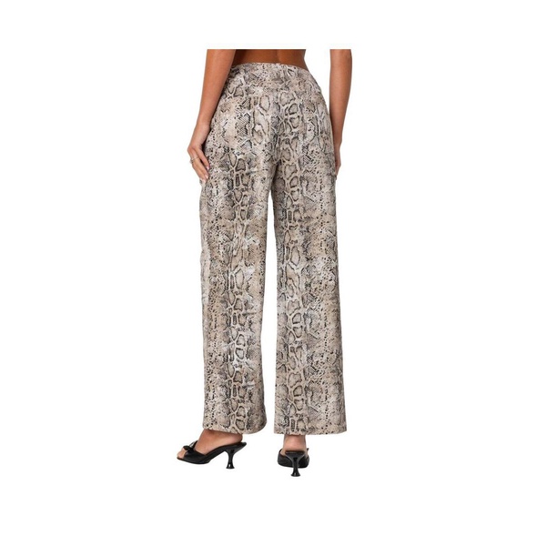 Women's Snakeskin printed low rise jeans