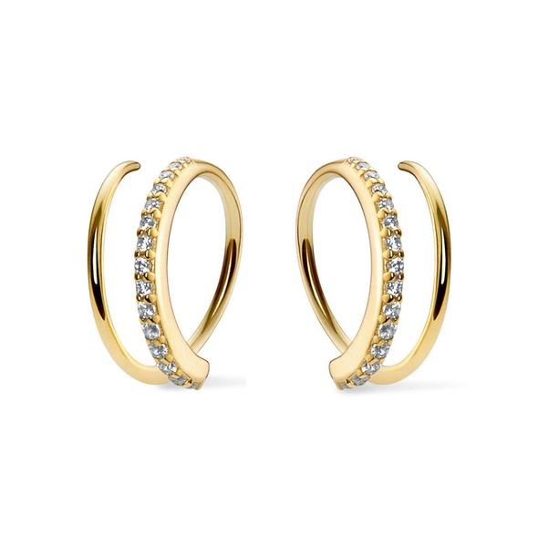 Double Hoop Earrings - Harley Pave