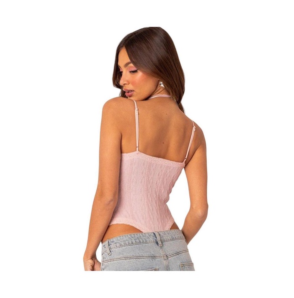 Women's Lacey Knit Cut Out Bodysuit