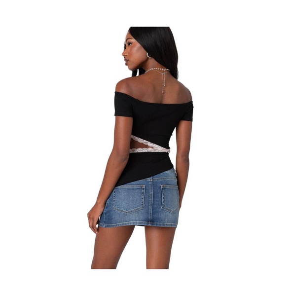 Women's Annaise Off Shoulder Cut Out Top