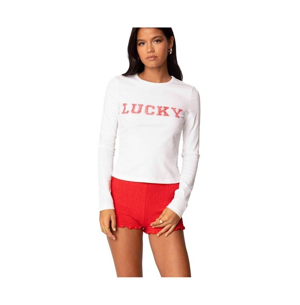 Womens Get Lucky Long Sleeve T Shirt