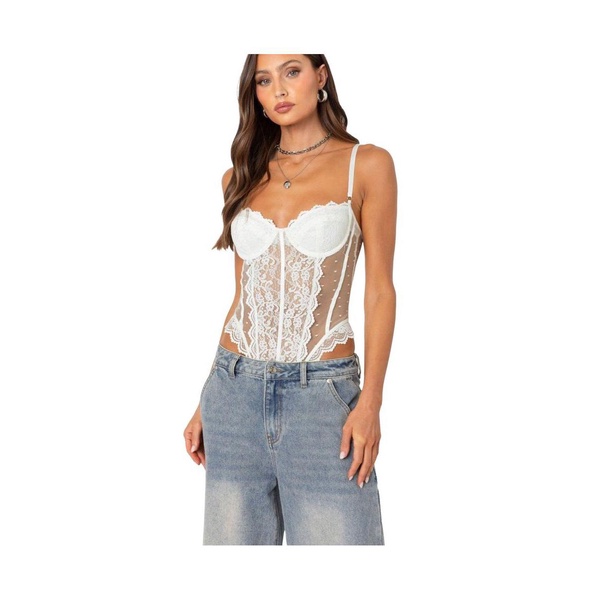 Women's Cabaret lacey sheer mesh bodysuit