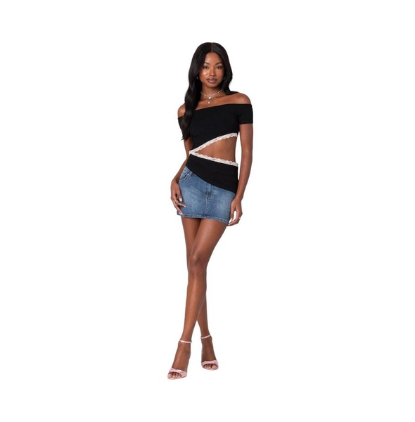 Women's Annaise Off Shoulder Cut Out Top