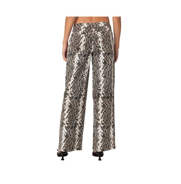 Women's Snakescale printed low rise jeans