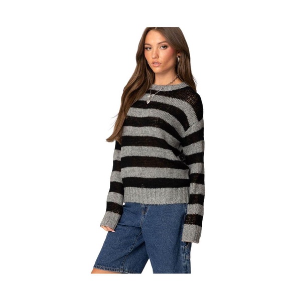 Women's Light Knit Striped Sweater