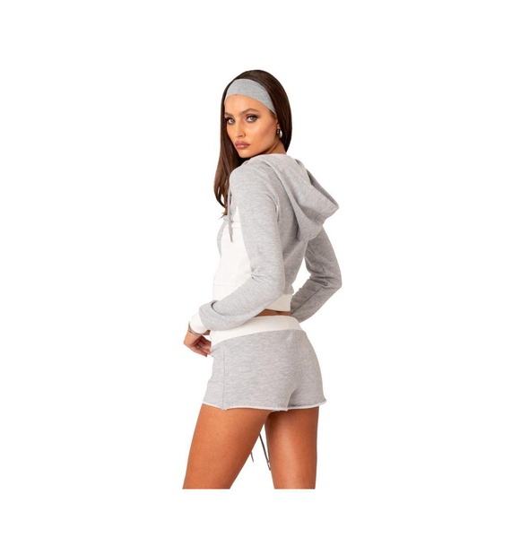 Women's Fitted Zip Up Hoodie With Patch