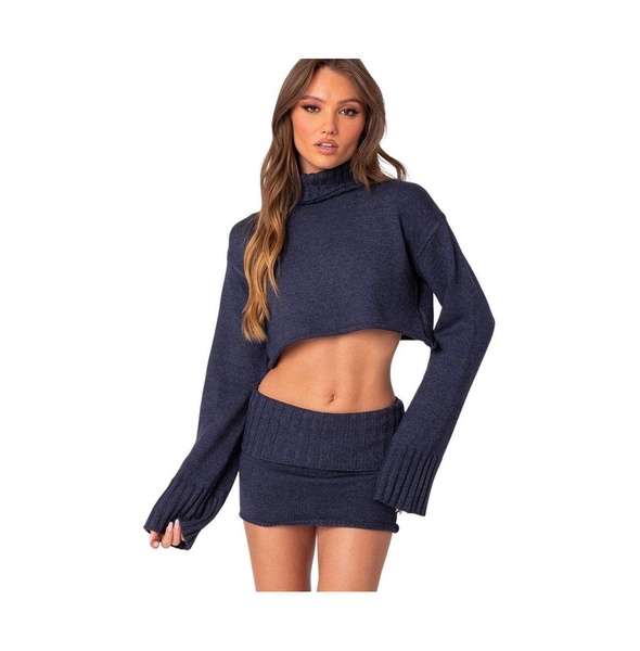 Women's Gino cropped turtle neck sweater