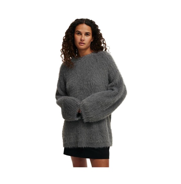 Women's Faux Hair Rib Sweater