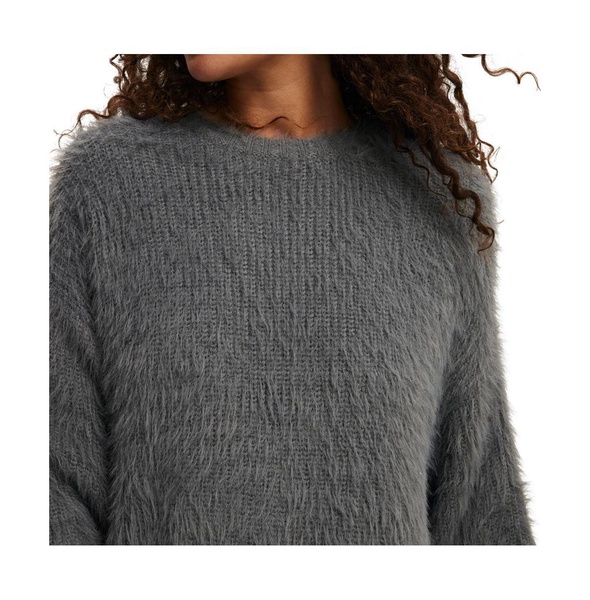 Women's Faux Hair Rib Sweater