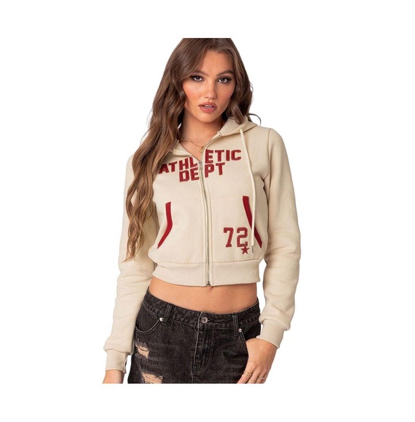 Women's Athletic Dept cropped zip up hoodie