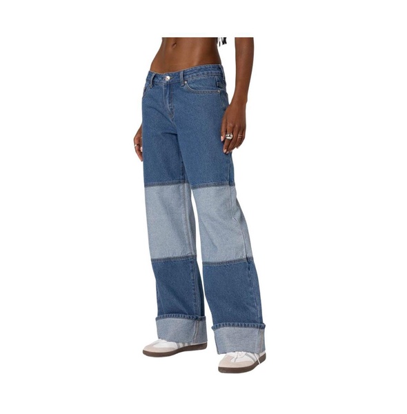 Women's Lindsey Two Tone Cuffed Jeans