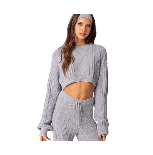 Women's Kasey cable knit cropped sweater