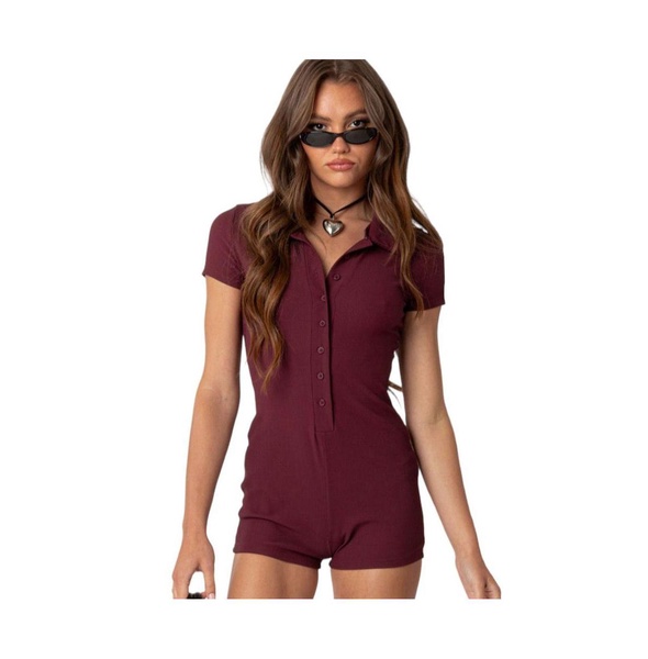 Women's Lane ribbed romper