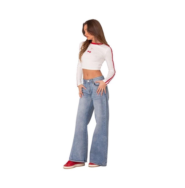 Women's Low rise wide leg jeans